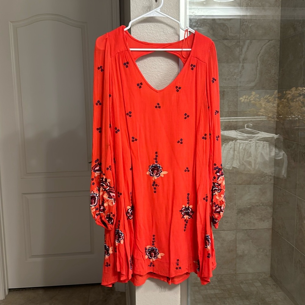 EUC Free People Oxford Embroidered Dress